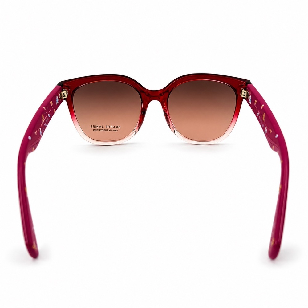 Draper James sunglasses in a blush-to-burgundy gradient with floral-print - Picture 9 of 10